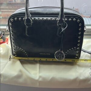 Michael Kors Black Satchel with Silver Studs